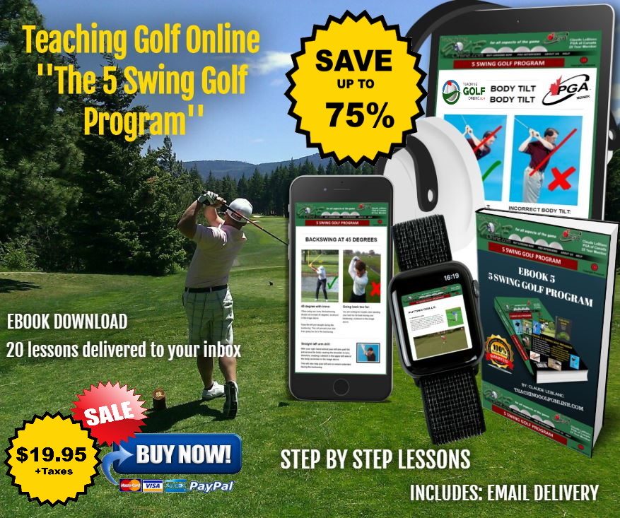 Check out my complete ''STEP BY STEP GOLF PROGRAM'' to get yourself on the right path.