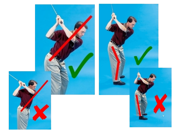full swing motion upper body tilt