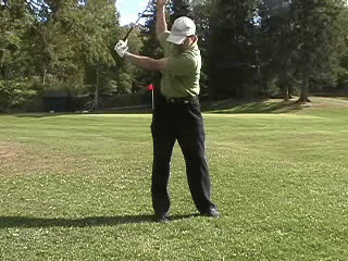 lag motion with leading arm in golf